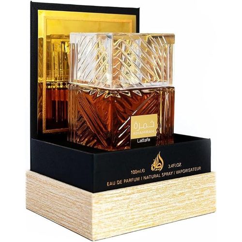 Lattafa Khamrah Eau de Parfum Unisexe 100 ml Vanille Doux Chaud Épicé Boisé Vanille