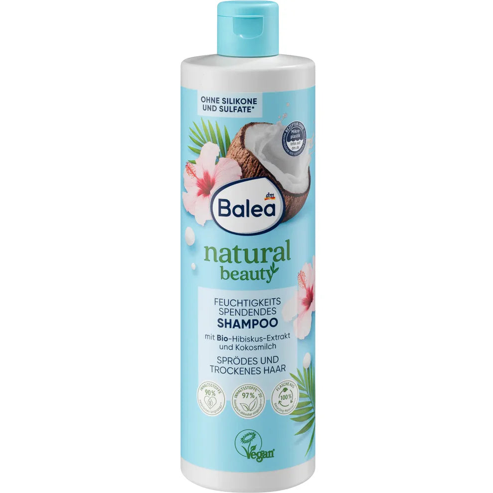 Shampooing Natural Beauty  à l'Extrait Bio d'Hibiscus et Lait de Coco, 400 ml